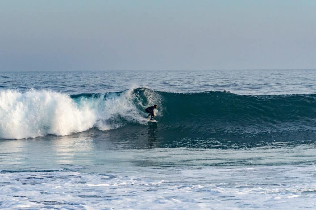 Surfing in Puertecillo, chilean west coast